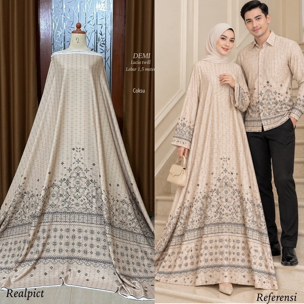Kain meteran tebal lucia twill
