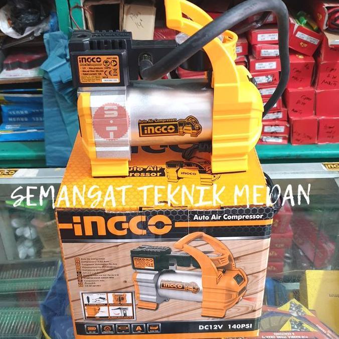 AAC1408 MINI AIR KOMPRESSOR POMPA BAN MOBIL COMPRESSOR DC 12V INGCO