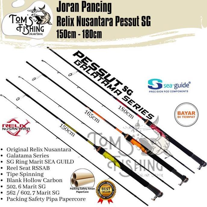 Joran Pancing PESSUT SG RELIX Nusantara Sea Guild (150cm - 180cm) Galatama Carbon - Toms Fishing