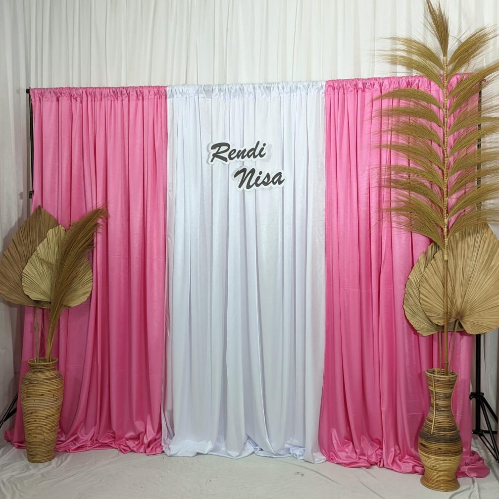 Paket Backdrop Kain Dekorasi Lamaran / Ulang Tahun / Aqiqah / Kain Backdrop / Backdrop Dekorasi