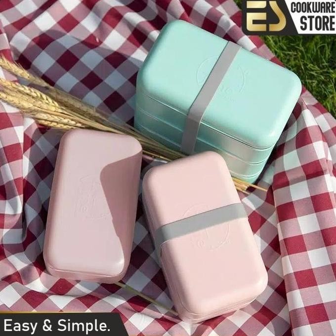 ES Kotak Bekal Susun Stainless Sus 304 Kotak Makan Minimalis