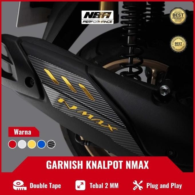 Cover / Tutup Knalpot Tameng Nmax New 2020 Garnish Muffler Motor Nmax - Merah Motorcycle