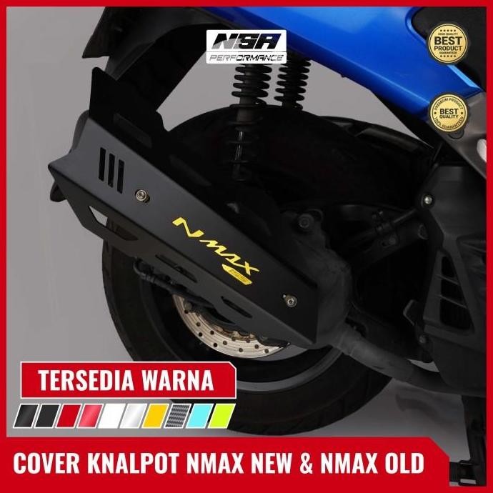 Cover / Tutup Knalpot Tameng Nmax 155 Muffler Motor Yamaha Nmax Old - New Putih Aksesoris Penutup Pe