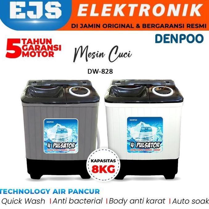 Promo Mesin Cuci Denpoo DW 828 2 tabung COD