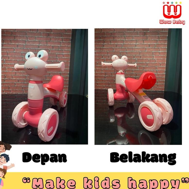 EXOTIC BALANCE BIKE ET-2132 Sepeda Anak kodok frog lucu 1 sd 3 tahun