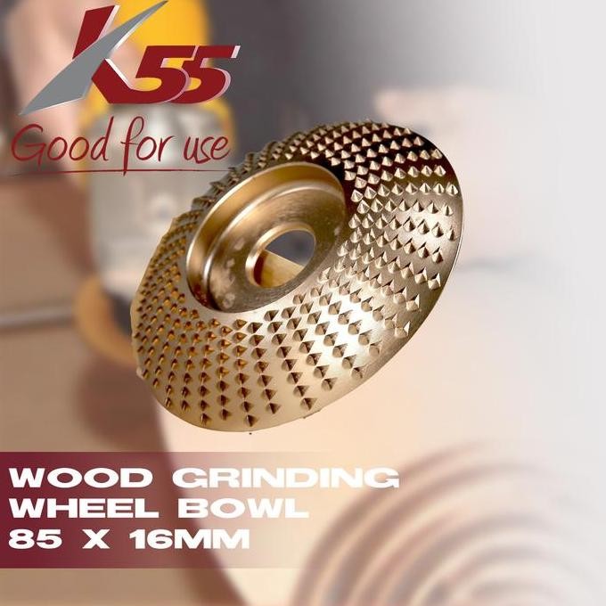 K55 Mata Gerinda Parut Ukir Bentuk Kayu 4" Wood Carving Wheel Grinda