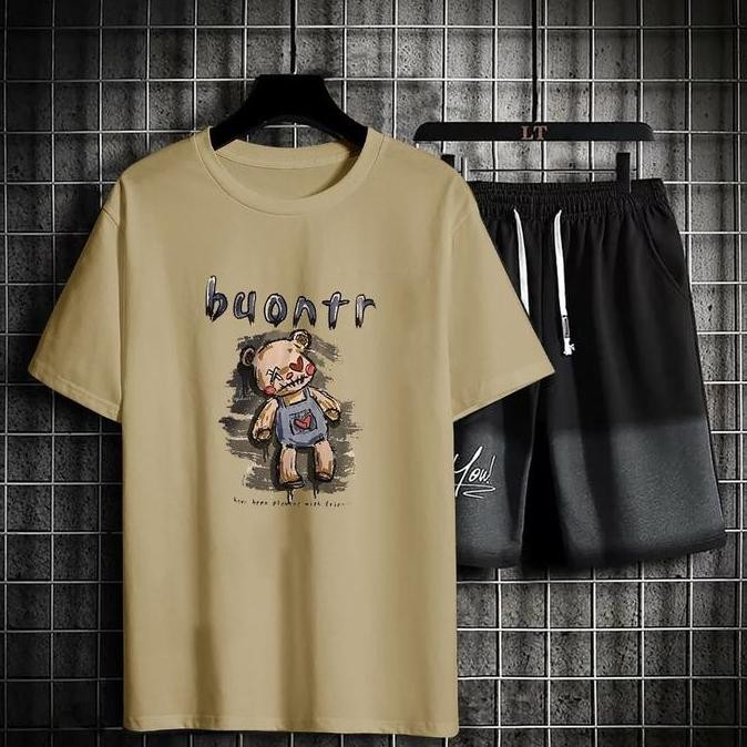 Promo Cod Stelan Buontr11 Stelan Terlaris Distro Bandung Stelan Terbaru - Mentomen Celana Motif  Set