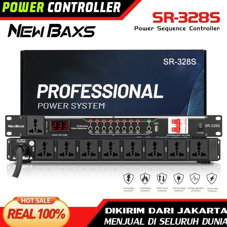 NEW BAXS Manajer listrik  SR-328S 40 Amp power controller 8-channel audio time system power is appli