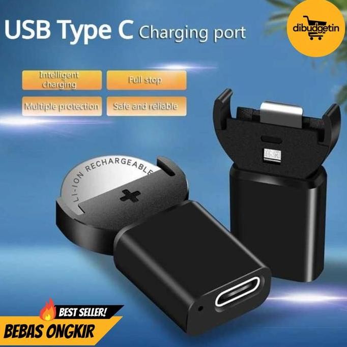 REGGIE STAR- Charger Baterai Kancing Li-ion LIR2032 LIR1632 USB Type C - BCASE BC42