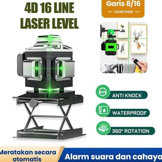 FUSHIGURO- Laser Bangunan Alat Perata Laser 8/16 line 4d digital meteranLaser Laser Sinar Hijau deng