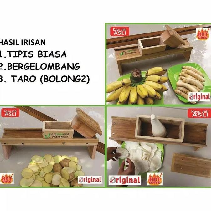 Pengiris Bawang Merah Kayu Jati Asli 100%