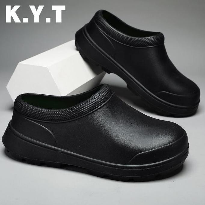 sepatu kitchen chef sepatu tahan air sepatu tahan minyak sepatu kitchen sepatu koki pria-wanita Flat