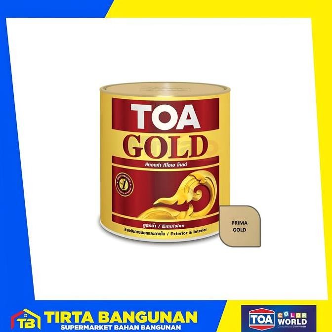 Premium TOA GOLD GW555 PRIMA GOLD EMULSION CAT EKTERIOR & INTERIOR 0.946 LT Paint Promo