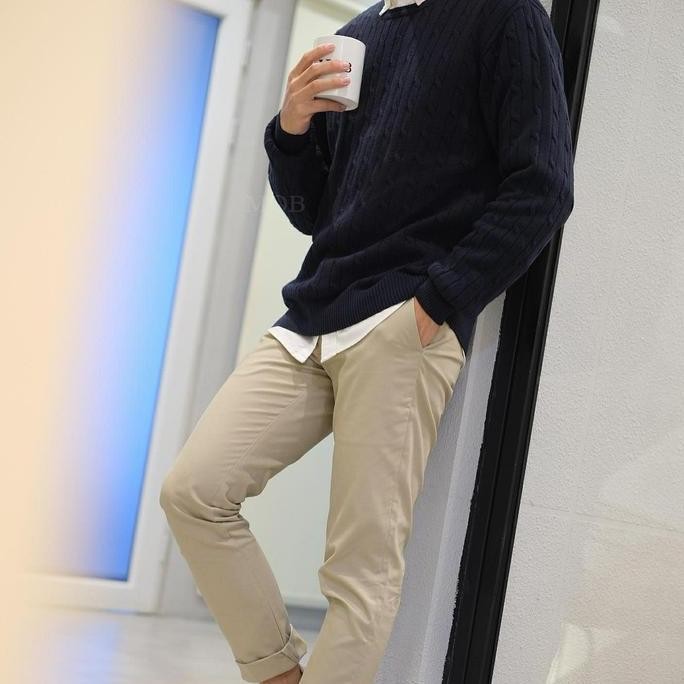 Sweater Polo Ralph Lauren Cable Knit Midnight Navy Original