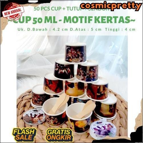 Termurah cup es cream 100 ml - cup es krim images - cup plastik - isi 50 pcs