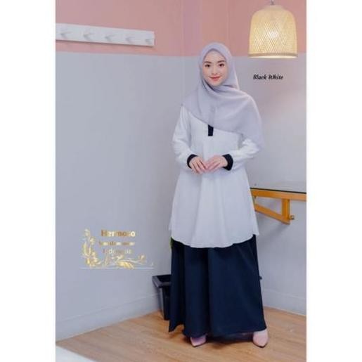 DF395>> GAMIS KANTOR GAMIS HITAM PUTIH GAMIS DINAS