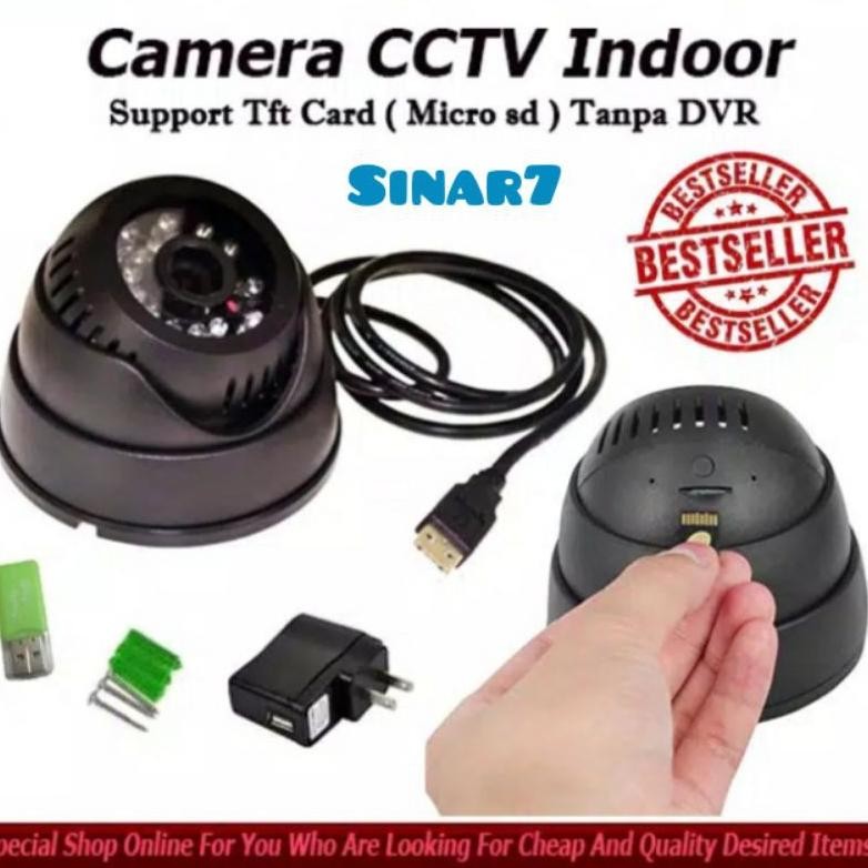 Kamera CCTV indoor memory card tanpa DVR/ Camera CCTV penyimpanan via micro sd kamera cctv