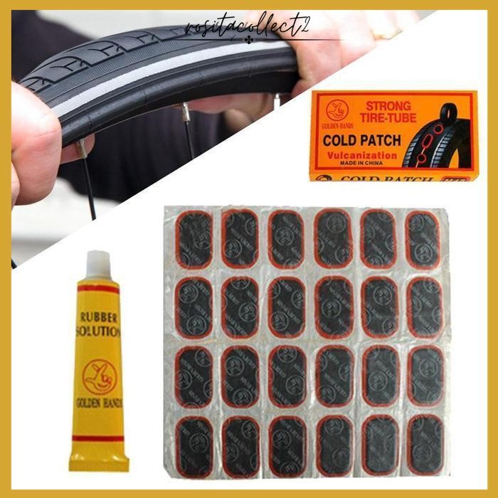 STIKER STICKER LEM TAMBAL BAN KARET DALAM SEPEDA MOTOR STRONG TIRE TUBE COLD PATCH COLDPATCH LARGE L
