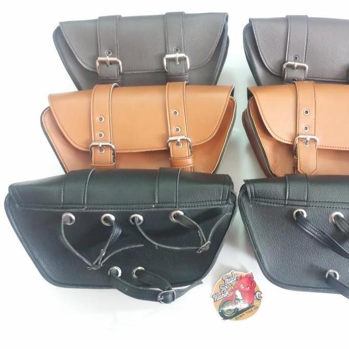 tas samping sidebag side bag motor klasik custom honda c70 streetcub
