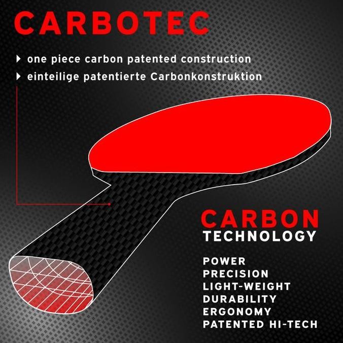 Bet Tenis Meja / Ping Pong Schildkrot Carbotec 7000 + Cover Kualitas Terbaik Harga Termurah