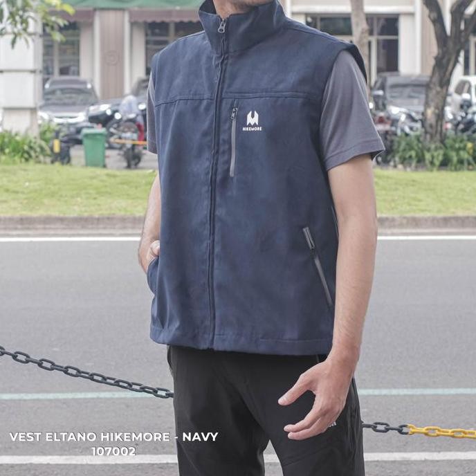 Hikemore Eltano Vest Pria Rompi Motor Tebal Touring Original Vest Outdoor Logo Casual