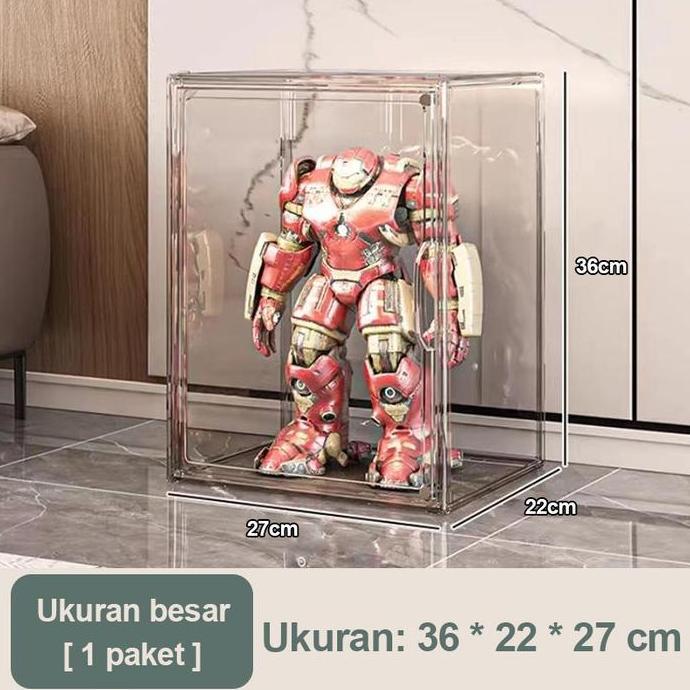 [COD] Kotak Display Penyimpanan Bening Kualitas Tinggi Figure Aksi Akrilik Bening Berdiri Kotak Disp