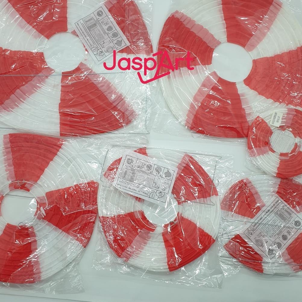 Eq-77 Sr-32 Lampion Outdoor Merah Putih Dekorasi 17 Agustus Lampion Kain Parasut Termurah Lampion Hu