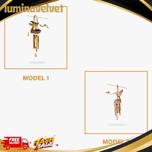 New Lonceng Angin Bambu Motif Burung - Genta Angin Bambu - Gantungan Bambu - Lonceng Bambu - Lonceng