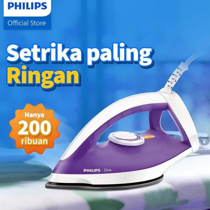 Philips Diva Dry Iron Gc122 - Philips Setrika Kering Gc122/37 Gc122/47 Gc122/77 Original