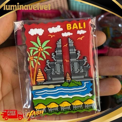 Terlaris Magnet Karet Tradisi Bali - Magnet Karet Barong Bali - Magnet Pulau Bali - Magnet Kulkas Ba