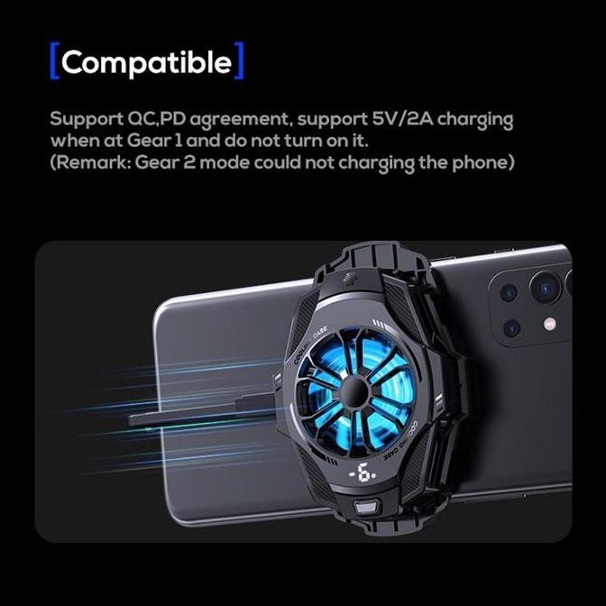 C10 funcooler fan cooling pendingin hp radiator+charger iphone TYPE C