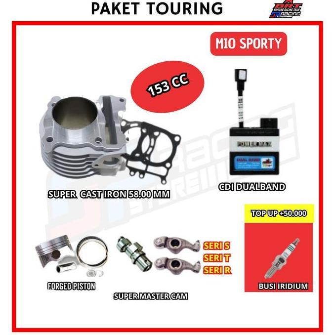 # BRT Paket Touring 4 Mio Sporty Bore UP Blok Piston-Noken AS-CDI #