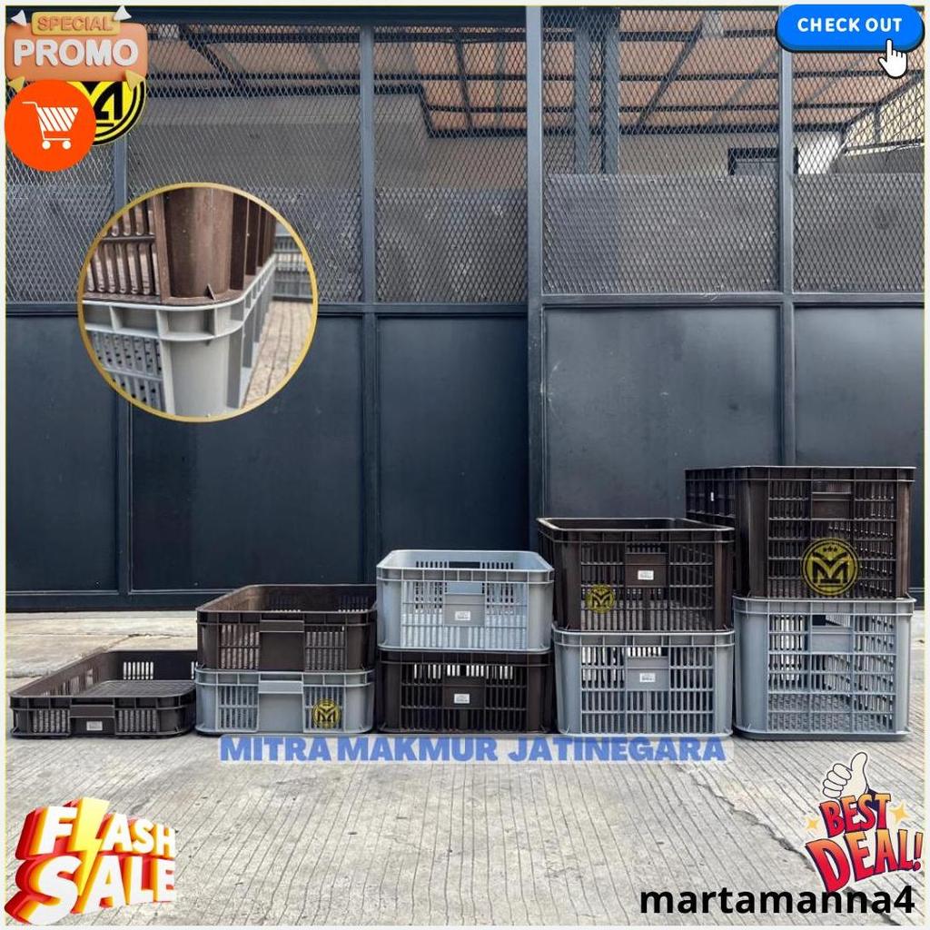 Cargo Keranjang Industri Container Industri Maspion Krat Plastik Super Tebal Anti Pecah 61 X 43 Cm B