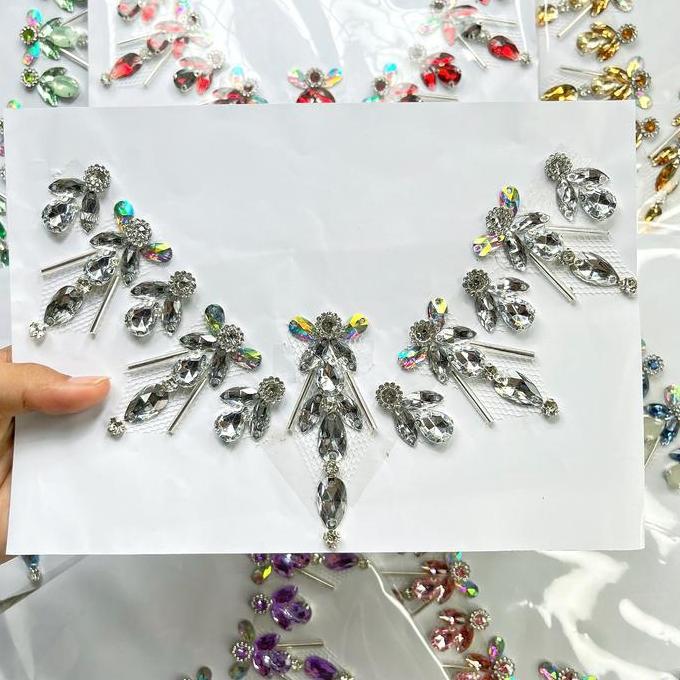 Payet Rangkai N18 / Payet Leher | Bisa Custom Warna Renda Elegant Anyaman Mutiara SRA