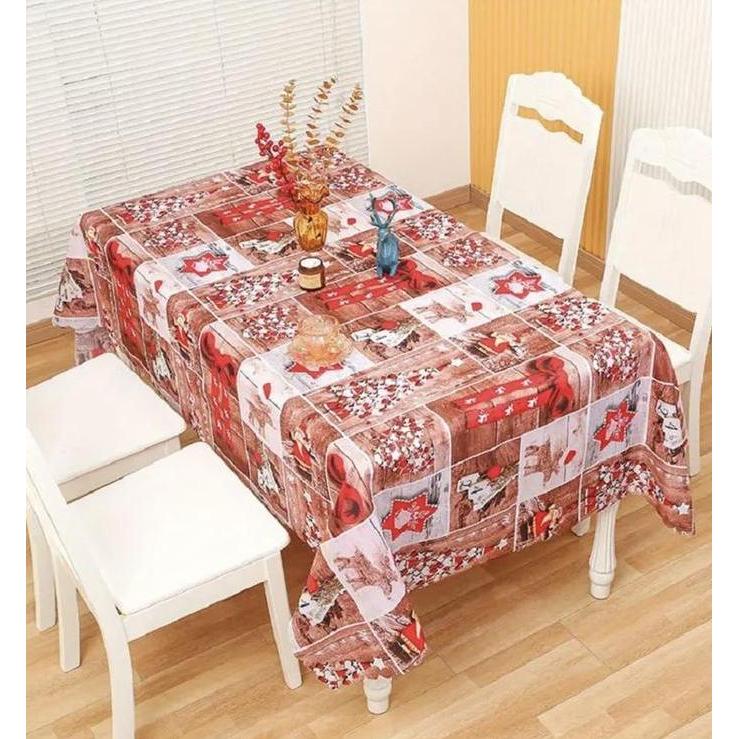 Taplak Meja Natal 120 x 150cm-Taplak Meja Motif Natal-Taplak Meja Tamu
