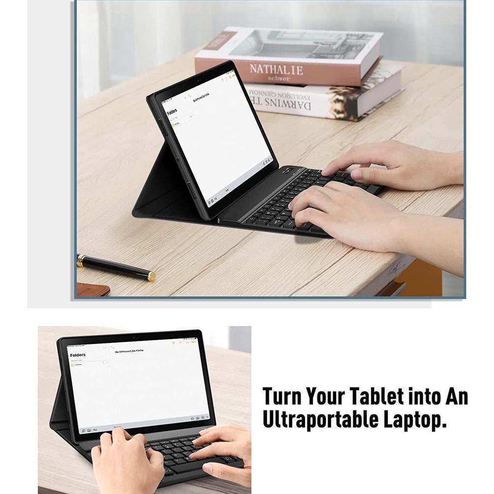 GLOBAL LION For Samsung Galaxy Tab S6 10.5 Inch T860 T865 Case With Keyboard Mouse Set Wireless Blue