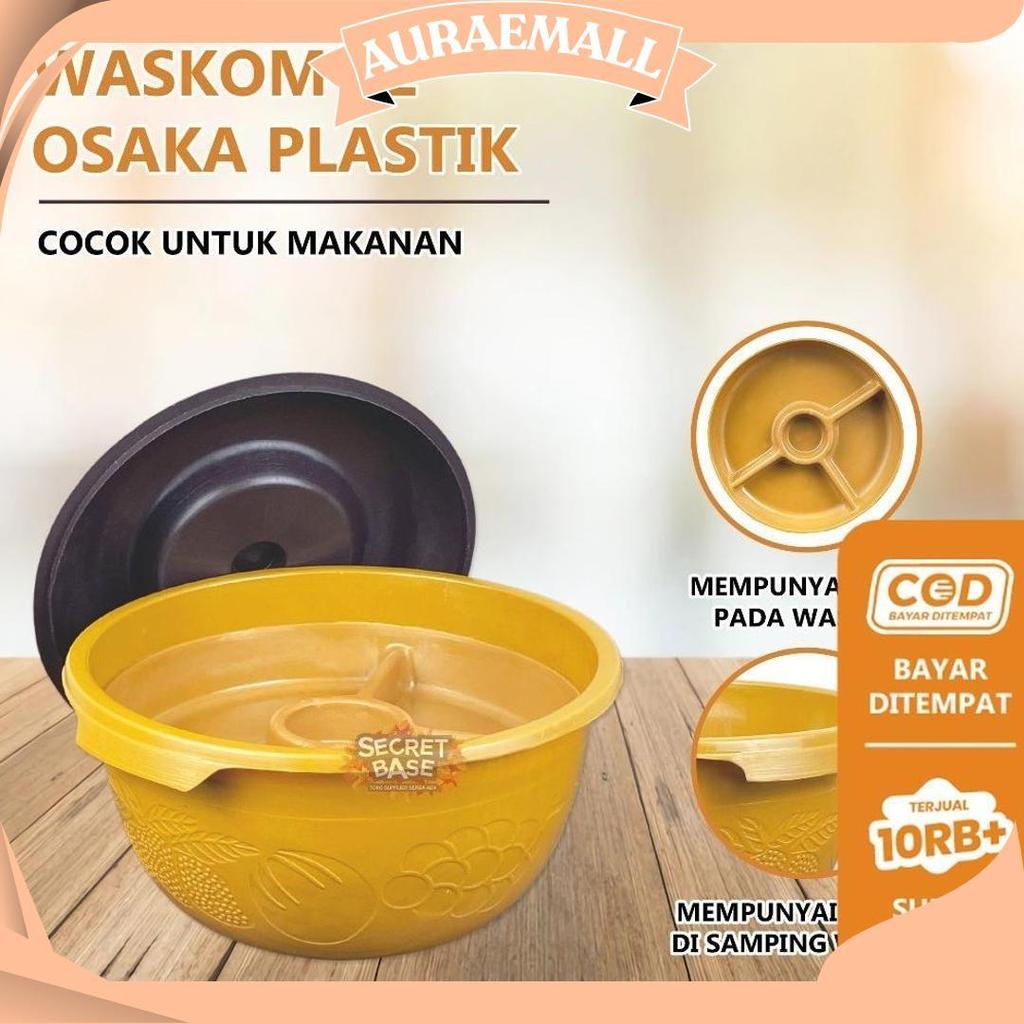 (Isi 12Pcs) Baskom Sekat Tutup - Baskom Hajatan / Waskom / Wakul / Bakul Nasi Plastik Sale