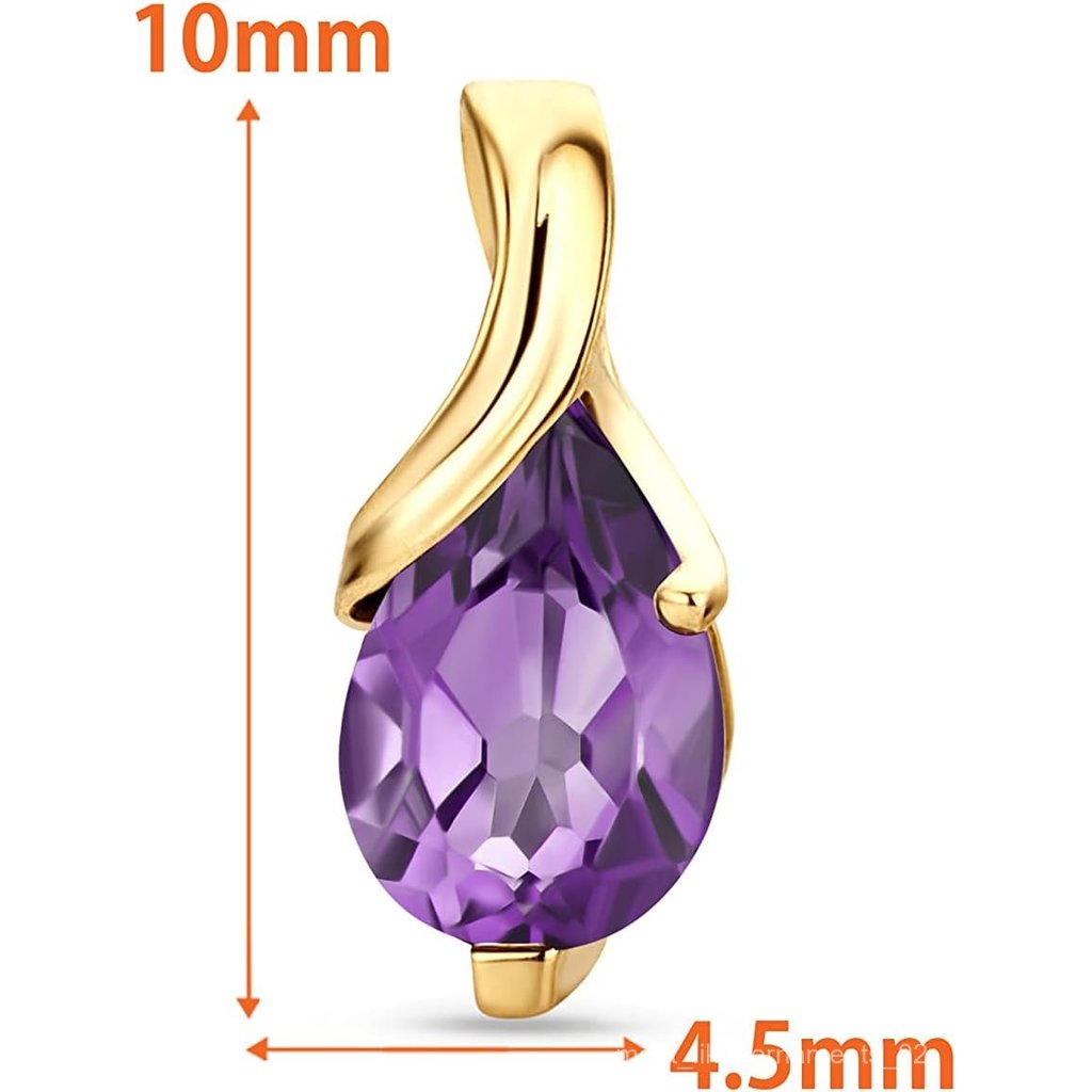 Ruby-Perhiasan Wanita Emas Kuning Amethyst Safir Zamrud/Liontin Wanita -  Anting Giok Kuning Emas Pu