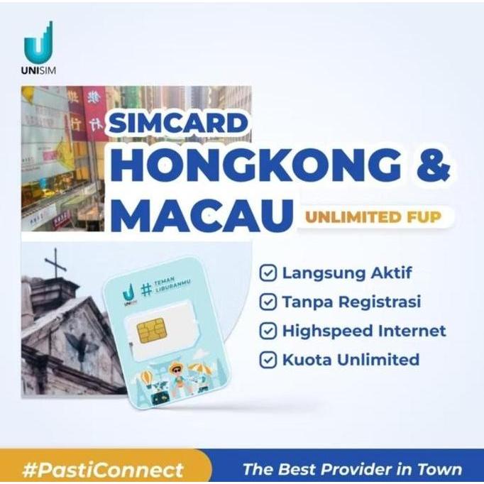 DE158 >> Unisim Travel Simcard Hong Kong & Macau Unlimited with FUP & True Unlimited ||  Langsung ak