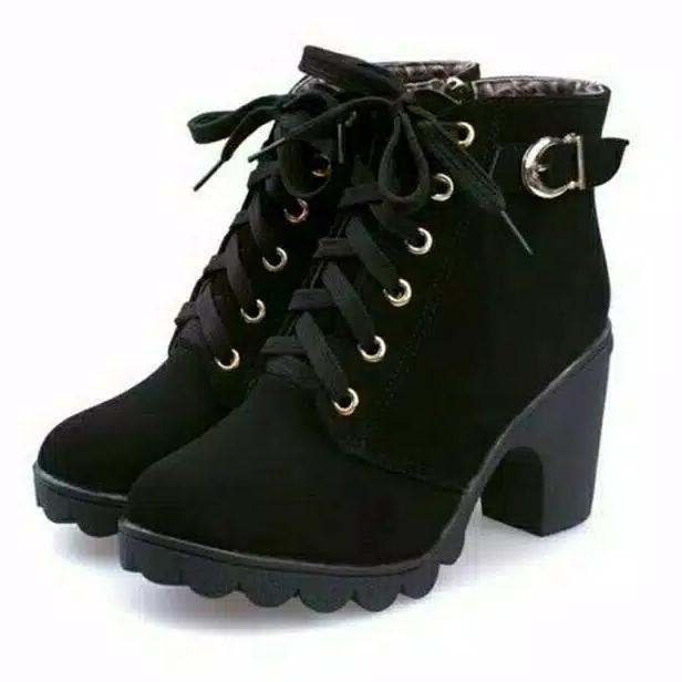 Baru - SEPATU BOOTS WANITA RESLETING ZIPER YKS