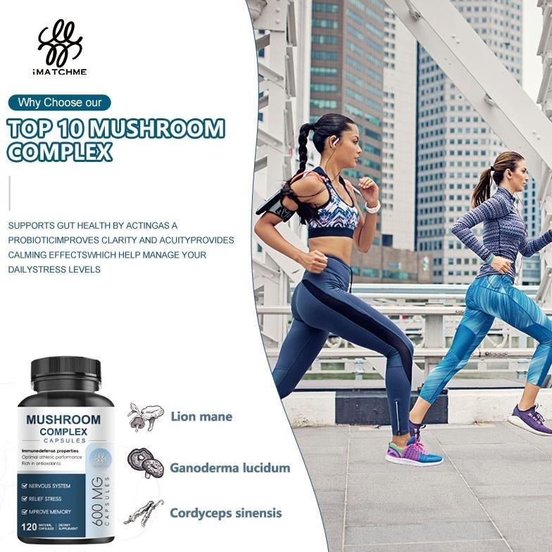 Usa Vitamin Mushroom Complex - 120 Kapsul Lions Mane Cordyceps Mushrooms Original