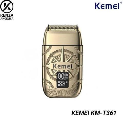 NUNNALLY- KEMEI KM-T361 Electric Shaver Cukur Kumis Jenggot Pria Mesin Pencukur Rechargeable 8500RPM