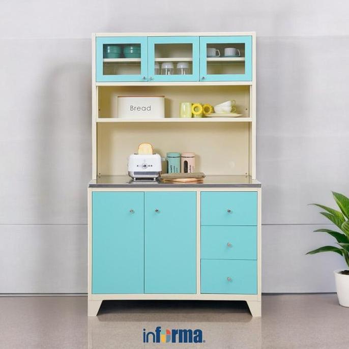 INFORMA LENNOX KABINET DAPUR METAL - BIRU