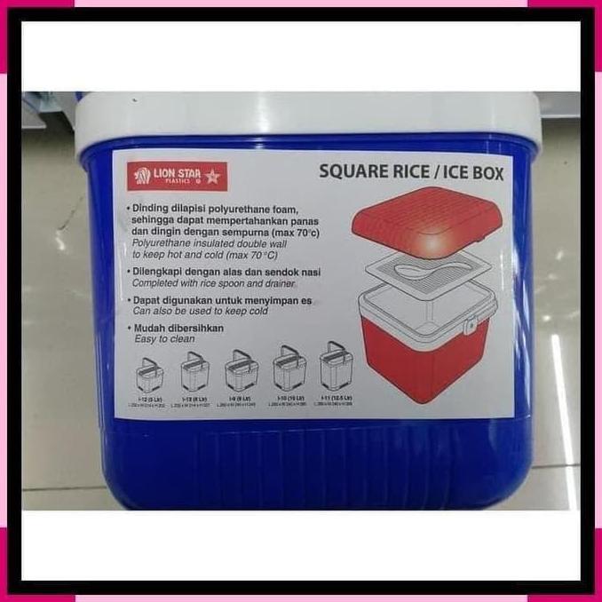 Termos nasi Es Square Ice Box 10 Liter Tempat Es Batu Kotak Square ice