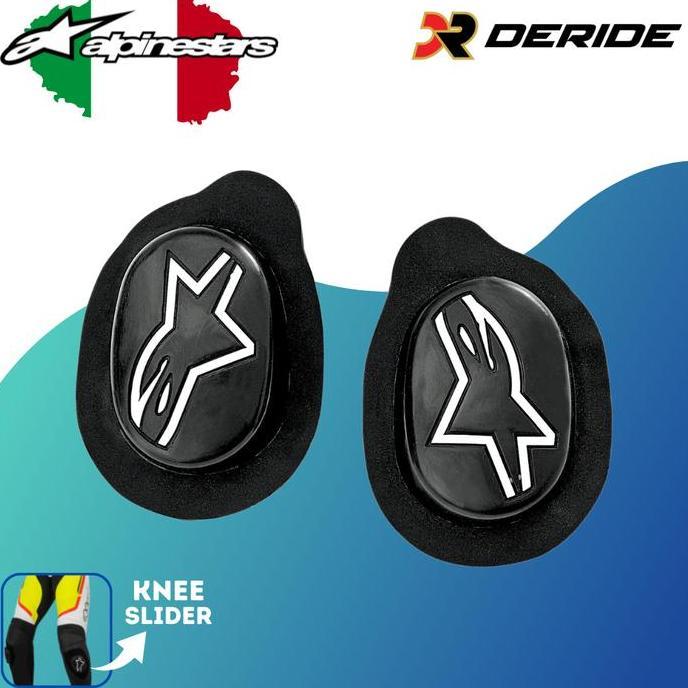 '' ALPINESTARS SPORT KNEE SLIDER BLACK WHITE KNEE PAD BALAP WEARPACK ''