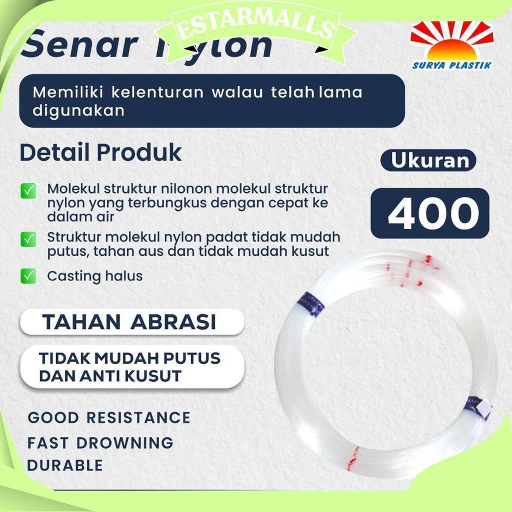 Senar Cap Ikan Kakap  Ukuran 400 (25)  Per Roll /Tali Senar Pancing / Senar Layangan Cod