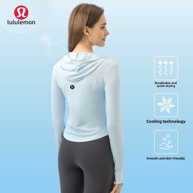 New Arrival 2026 LuluLemon Summer Outdoor Sun Protection Clothing Women New Style Hooded Sports Ultr