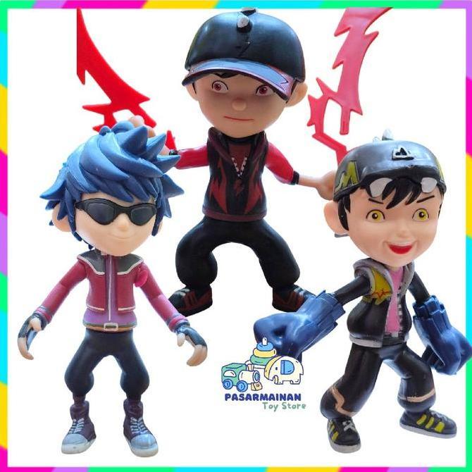 Figure Boboiboy Halilintar Galaxy Set 5 Miniatur Topper Cake