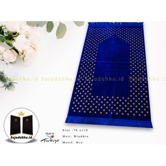 DF329>> Sajadah Turkey Dewasa Motif Polos/Sedikit - Grosir Sejadah