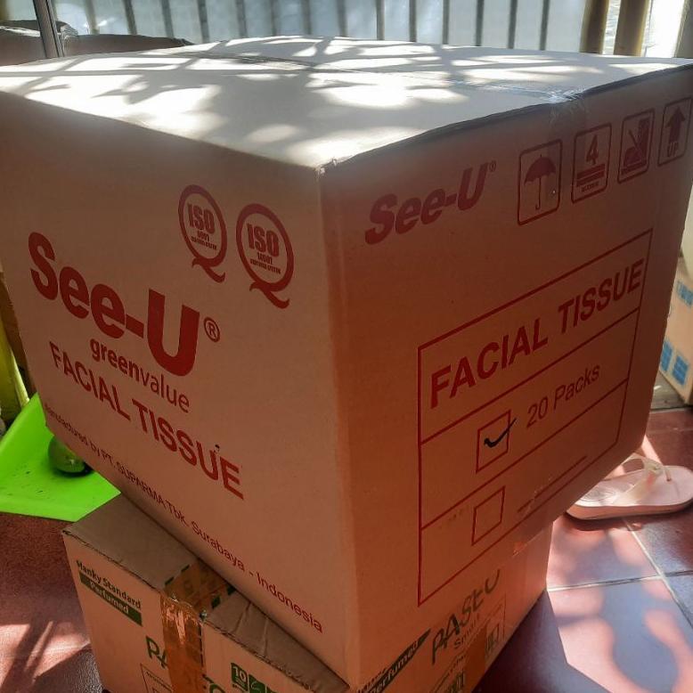 Tisu See-U Facial 650 gram 1dus ( isi 20 ) Kebersihan